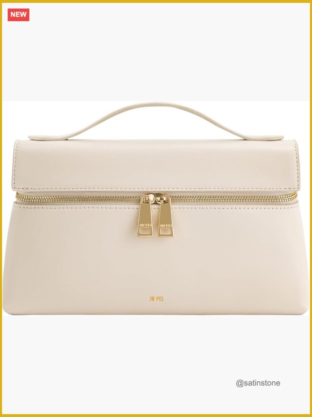 Faux Leather Top Handle Bag with Adjustable Strap and Zipper Closure